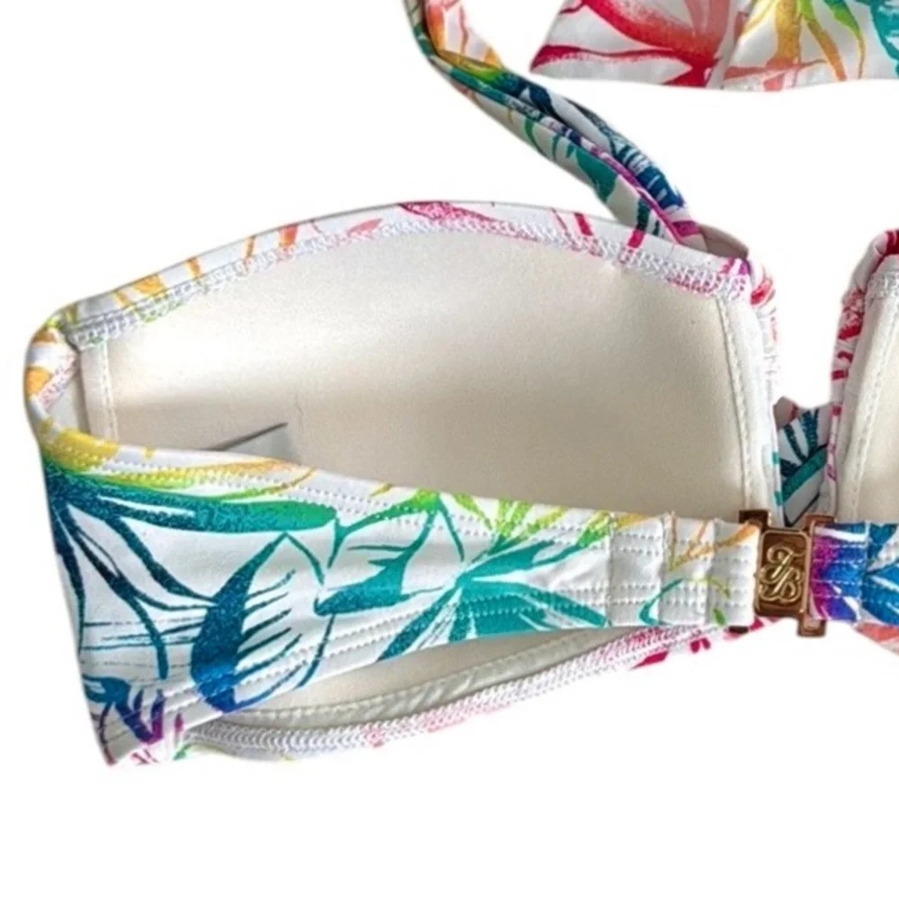 NWOT Tommy Bahama Rainbow Fronds Halter Bandeau Top